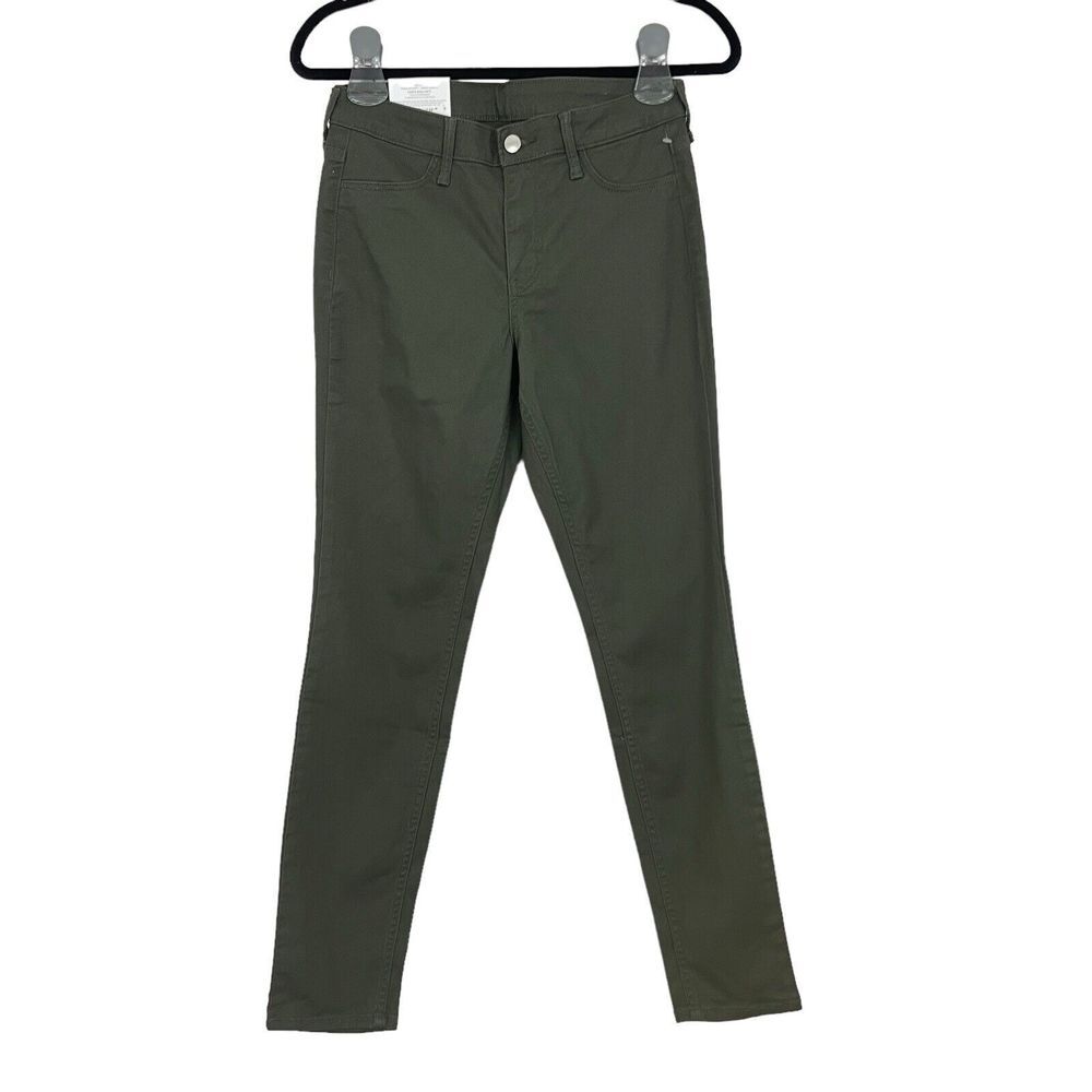 H&M Womens Size 26 Green Skinny Ankle Length Jeans New